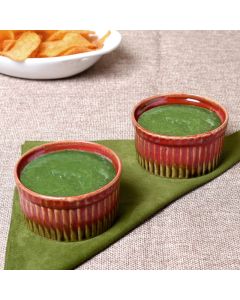 Unravel India ceramic maroon & dark brown studio chutney bowl set (Set of 2)