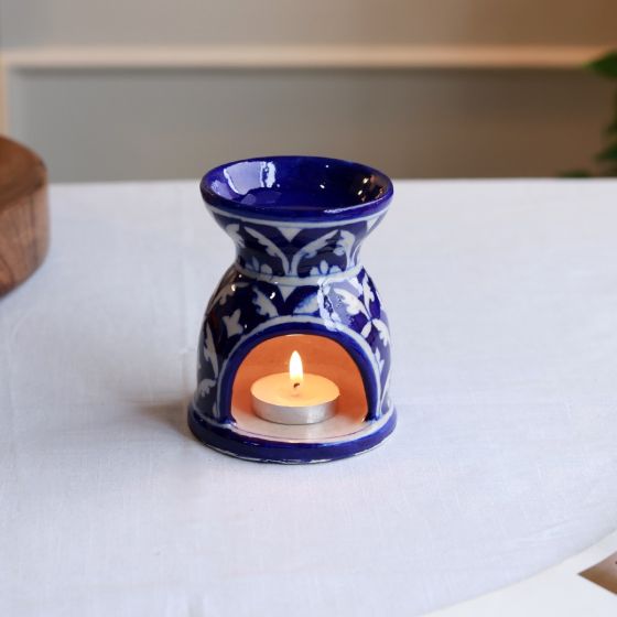 Unravel India "Mugal Bageecha" shades of blue oil burner