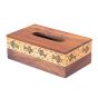 Unravel India"Wood Fusion Fish Motif" tissue holder in Sheesham wood