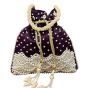 Unravel India Handcrafted Purple Velvet Pearl Potli Bag for Women | Party & Wedding Ethnic Handbag