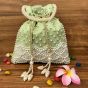Unravel India Handcrafted Pista Green Pearl Potli Bag for Women | Wedding & Festive Ethnic Handbag