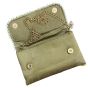 Unravel India Handcrafted Golden Pearl Embroidered Clutch Bag for Women | Bridal Wedding Clutch