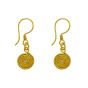 Unravel India Handcrafted Brass Spiral Wire Dangler Earrings for Women & Girls