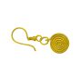 Unravel India Handcrafted Brass Spiral Wire Dangler Earrings for Women & Girls