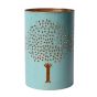 Unravel India metallic pastel blue tree of life shadow candle tea light holder