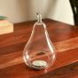 Unravel India Crystal Glass Tealight Candle Holders in Pear Shape for Home Decor Tabletop Decoration Wedding Centerpieces and Festive Lighting