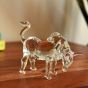 Unravel India Transparent Crystal Bull Duo – Iconic Stock Market Symbol for Growth, Wealth and Confidence