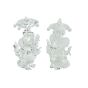 Unravel India Handcrafted Duo Crystal Glass Ganesha Idol with Chatri for Home Mandir and Spiritual Décor 