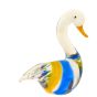 Unravel India Handcrafted Multicolor Glass Swan Pair – Decorative Showpiece for Home & Gifting