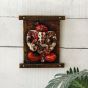 Unravel India " Ganesha on meditation" fiber procession wall art in wooden frame