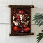Unravel India " Ganesha on meditation" fiber procession wall art in wooden frame