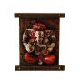 Unravel India " Ganesha on meditation" fiber procession wall art in wooden frame