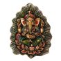 Unravel India "Ganesha Meditating on Lotus" fiber procession wall art in wooden frame