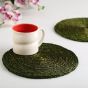Unravel India Sabai grass brown olive coaster set(Set of 2)