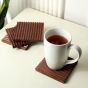 Unravel India "Ripple Collection" sheesham wood trivet & stand set