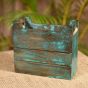 Unravel India Antique Finish Mango Wood Magazine Holder