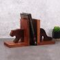 Unravel India "Tiger Motif" handcarved sheesham wood book holder
