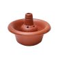 Unravel India handpainted brown terracotta incense stand