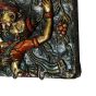Unravel India Handcrafted Wooden Wall Hanging Key Holder Depicting Dancing Radha Krishna in Vibrant Ethnic Colors Ideal for Spiritual Home Decor and Gifting