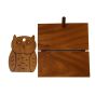 Unravel India Handcrafted "Owl Motif" Wooden Napkin Holder