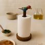 Unravel India Handcrafted "Clinkering Songbird" Sheesham Wood Tissue Roll Holder