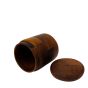 Unravel India Handcrafted "Ribbed Wood"  Sheesham Wood Storage Jar