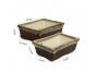 Unravel India bonsai rectangle ceramic studio pottery planter(Set of 2)