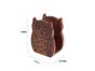 Unravel India wooden handcrafted brown owl shape tissue holder