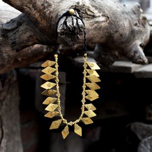 Unravel India petals tribal Dhokra Neckpiece