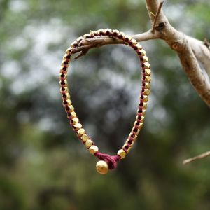 Unravel India Dhokra Pink Bracelet