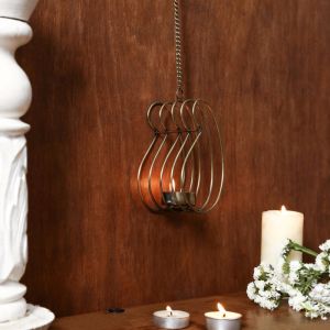 Unravel India  Metallic hanging Tea Light 