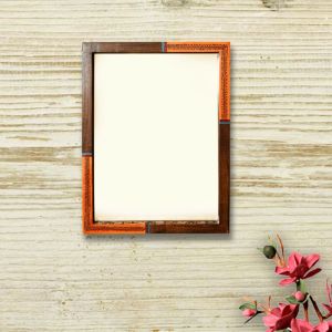 Unravel India Sheesham Wood handpainted wall mirror