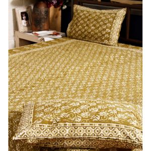 Unravel India Bagru Hand block print Bed Sheet Set