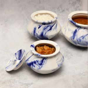 Unravel India " Shades of Earth" ceramic handi(Set of 3)