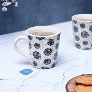 Unravel India "Polka Dots" ceramic tea/coffee mug (Set of 2)