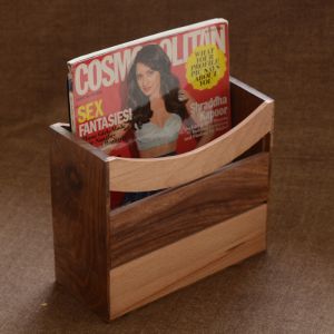 Unravel India Wooden handcarved Magazine Stand