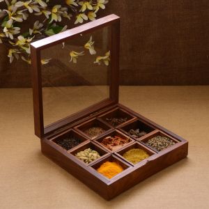 Unravel India Wooden Utility/Masala Box