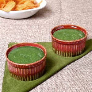 Unravel India ceramic maroon & dark brown studio chutney bowl set (Set of 2)