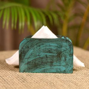 Unravel India Antique Finish Mango Wood Napkin Holder