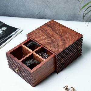Unravel India "Ripple Collection" sheesham wood jwellery box