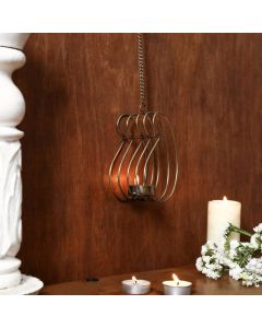 Unravel India  Metallic hanging Tea Light 