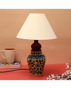 Unravel India "Mugal Bageecha Matka" ceramic decorative Lamp (Multicolor)