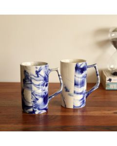 Unravel India "Shades of Earth" ceramic beer mug(2 Mug)