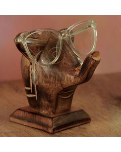 Unravel India Mango Wood "Elephant Shaped" Eyeglass Holder Spec Stand
