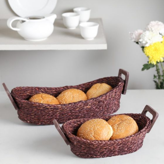 Unravel India Sabai bread basket(Set of 2)