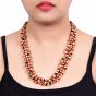 Unravel India maroon Dhokra choker necklace
