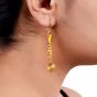 Unravel India Dhokra Yellow Earring