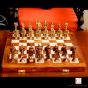 Unravel India Roman Brass Chess Set with wooden board