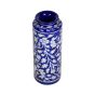 Unravel India Blue Art jaipur pottey Ceramic Unique Decorative Vase for Home Decor, (8.5 X 3 Inch, Blue & White)