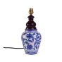 Unravel India Blue pottery mugal art ceramic matka decorative Lamp (Blue,Off-white)